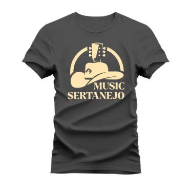 Imagem de Camiseta Algodão Confortável Malha Mácia Estampada Music Sertanejo - N