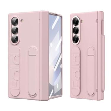 Imagem de Capa Protetora para Samsung Galaxy Z Fold com Suporte de Mesa, Alça e Compartimento para S Pen, Preta (Rosa, Samsung Galaxy Zfold 6)