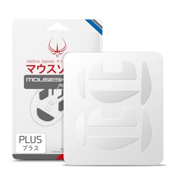Imagem de 2 conjuntos Hotline Games 3.0 Plus bordas curvas arredondadas patins para pés de mouse compatíveis com Logitech G700 / G700s Gaming Mouse feet Replacement (0,8 mm, liso, PTFE) Pro Performance Upgrade