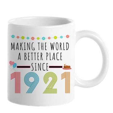 Imagem de Choinn 1921 Presentes de aniversário de 105 anos para mulheres e homens, presente de aniversário de 105 anos, caneca de café para mãe, pai, avó, vovô, ideias de presentes de aniversário de 105 anos