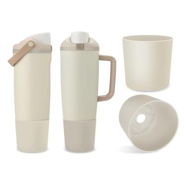 Imagem de Kaitiaki 2 peças de bota superior de silicone para Owala 1,134 g 850 g FreeSip Sway Tumblers, acessórios de manga inferior de garrafa antiderrapante para a maioria dos suportes de copo de carro, livre