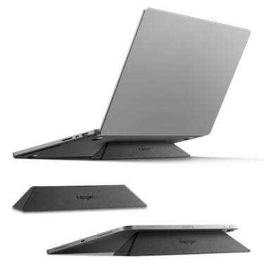 Imagem de Spigen Suporte de laptop portátil dobrável ergonômico antiderrapante compatível com MacBook Pro, MacBook Air de 11 a 16 polegadas e mais - preto (LD201-S4)