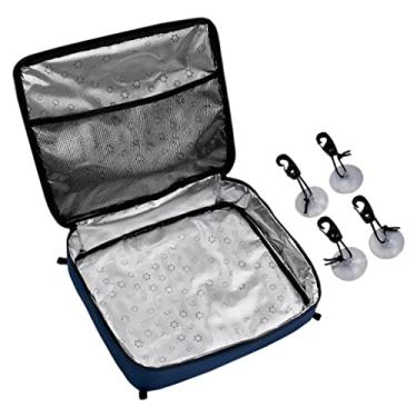 Imagem de Bolsa térmica de caiaque para prancha de remo acessórios de prancha de stand up paddle com ventosas, armazenamento para alimentos, bebidas e iscas - perfeito para surf, canoagem, rafting - para - azul