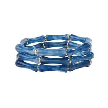 Imagem de Unurgoonit Pulseira feminina de bambu com concha de tartaruga – Punho elástico de acrílico de 3 camadas com padrão de carapaça de tartaruga falsa – Joias empilháveis retrô, Metal, Sem Pedra Preciosa