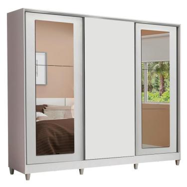 Imagem de Guarda Roupa Casal Eros 3 Portas com Espelhos com Pés Madesa