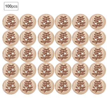 Imagem de 13mm 4 furos botões redondos ferramentas de costura acessórios artesanato artesanal diy botões de madeira para roupas suéter mochila chapéu camisa têxtil para casa 100 peças bolsa (13MM)