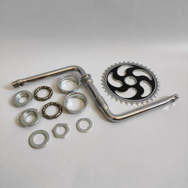 Imagem de Kit de manivela de pedal de 5 cm de largura para bicicleta motorizada a gás de 2 tempos e 4 tempos (preto, 36T)