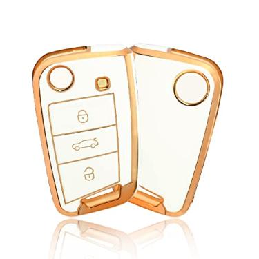 Imagem de Capa para chave Ibiza mk7 Tiguan mk2 para carro Skoda Octavia Volkswagen Golf Key Case Seat Key Cove