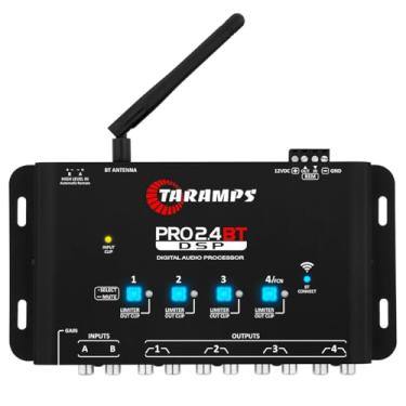 Imagem de Taramps Pro 2.4 BT Bluetooth DSP Crossover completo, processador de sinal digital, equalizador de áudio de carro com aplicativo, ganho até 9 V, equalização gráfica de 15 bandas, 12 equalizações