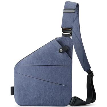 Imagem de WANDER PLUS Anti Theft Crossbody Bag, Shoulder Bag Anti-theft Design for Travel, Sport, Work, Blue