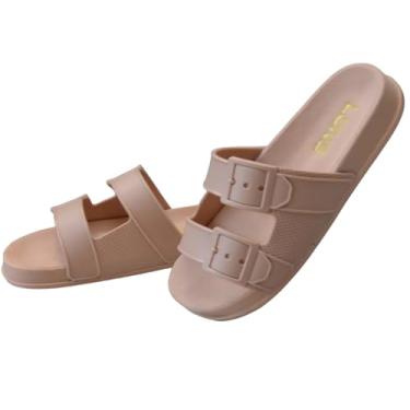 Imagem de Chinelo Feminino Ortopedico Estilo Birken Slide Massageador Leve Confortavel Unissex (NUDE, BR, Adulto, Numérico, 36)