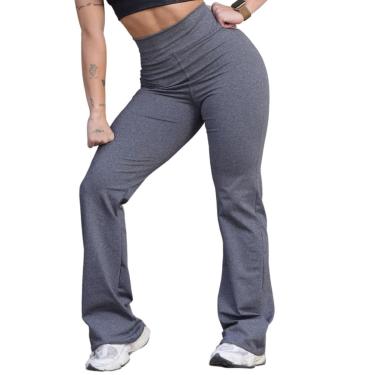 Imagem de Calça Legging Flare Bailarina Leg Boca De Sino Cintura Alta-Feminino