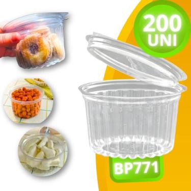 Imagem de Pote Bipack BP771 Redondo Transparente 450ml Tampa Articulada 200 Unid