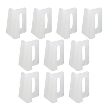 Imagem de LC LICTOP Guia inferior de porta de bolso, rolha de trilho de portas deslizantes de 3,8 cm, kit de clipes de fixação de guias de polia universais, kit de clipes de fixação para janela, batente de