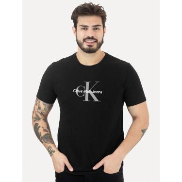 Imagem de Camiseta Calvin Klein Jeans Masculina Reissue Large Logo Preta-Masculino