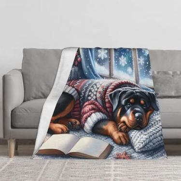 Imagem de Cobertor macio e leve aconchegante para cachorro de Natal adorável cobertores de decoração de casa presentes de festival para mulheres e homens, cobertor de flanela felpudo para cama, sofá