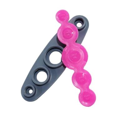 Imagem de shamjina Máquina de fazer botões profissional e prática para botões revestidos de tecido, kit de artesanato DIY para botões, ideal para artesãos, reparos em, Rosa Vermelha