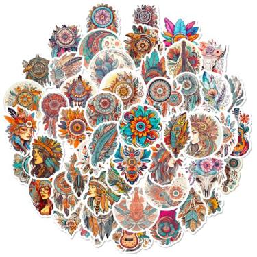 Imagem de 50 peças adesivos estilo boêmio, estilo retrô exótico, mala de PVC clássica e adesivos decorativos para notebook