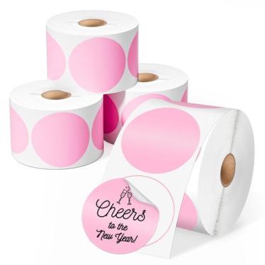 Imagem de Etiquetas térmicas autoadhesivas Phomemo color círculo 5 cm, 3000 etiq