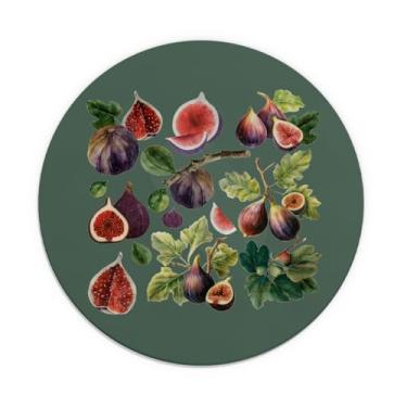 Imagem de TFKFJLF Tapete de rato redondo vintage figos frutas para mesa, tapete de rato estético Cottagecore, material de escritório para mulheres, mouse pads de computador personalizados para mouse sem fio 21