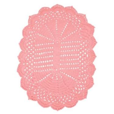 Imagem de Tapete de Crochê 63x43cm (salmão)