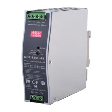 Imagem de Mean Well 120W Fonte De AlimentaçãO Para RáDio Amador Dc-Dc Tipo Trilho Din Fonte De Energia Ininterrupta Para Jogos 48V 2.5A (DDR-120C-48 48V/2.5A/120W/DIN Rail Power)