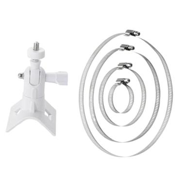 Imagem de Pegciuho Suporte de Montagem para Câmera, Tubo, Braçadeira de Montagem, Fácil Instalação, Ajustável, Profissional, Peça de Reposição, aço Inoxidáve, Branco