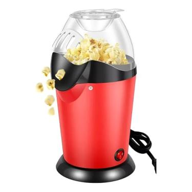 Imagem de Pipoqueira Elétrica de Ar Quente, Vermelha e Preta, 1200W, Capacidade 90g, Preparo sem Óleo em 3 Minutos, 127V