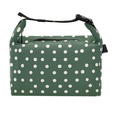 Imagem de STAYTOP Lancheira com ponta de onda verde com fivela, lancheira isolada para meninos e meninas, lancheira térmica para trabalho escolar