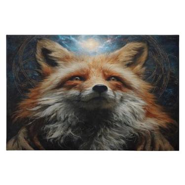 Imagem de CEBUGI Tapete de área 60 x 90 cm macio lavável tapete antiderrapante com forro de borracha tapetes de área de raposa para sala de estar, quarto, decoração de casa