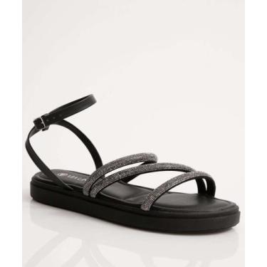 Imagem de Sandália Feminina Flatform Via Uno Preto-93054, 37, Preto