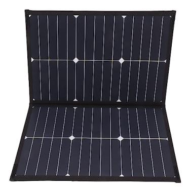 Imagem de LiebeWH Estabilidade do Painel Solar Dobrável Monocristalino de 42 W, Carregador Solar Portátil, Fácil de Transportar, Alta Eficiência de Conversão para Camping, Caminhada, Piqueniques Com 2 Portas