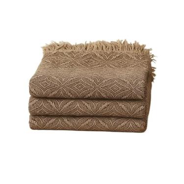 Imagem de Manta Para Sofá Gigante Luxo 2,40X1,80m l Premium De Algodão Capa Decorativa Protetora - Revestimento Protetor para Sofá, Cama, Puff(FLOR DO SERTÃO CRU COM MARROM)