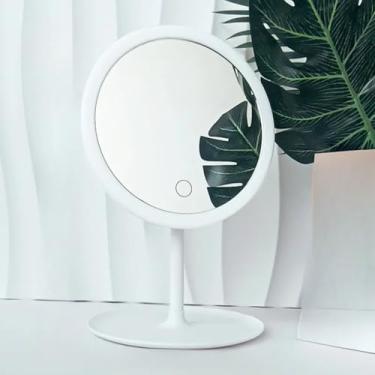 Imagem de CWPJUNDGP Espelho de LED com espelho de luz para espelho de mesa de dormitório