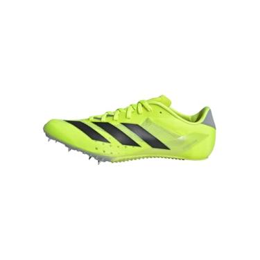 Imagem de adidas Tênis de atletismo unissex adulto Adizero Sprintstar, Limão lúcido/preto/prata halo, 5.5 Women/4.5 Men