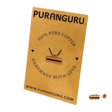 Imagem de PuranGuru Amuleto Taweez de cobre puro | 1,75 cm | Colar com pingente oco feito à mão | Medalhão de lembrança memorial sagrado espiritual Tabeez | Suporte de cinzas de cremação | Amuleto da sorte