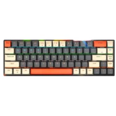 Imagem de Teclado MecâNico Com Fio — Teclado Compacto Com RetroiluminaçãO, Adequado Para Jogadores E Uso Em EscritóRios(cor laranja model1)