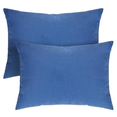 Imagem de SweetSlubr Almofadas de viagem pequenas – Pacote com 2, 33 x 45 cm, lavável na máquina, travesseiro de pescoço para avião e voo longo, apoio de cabeça respirável para soneca, dormir e acampar