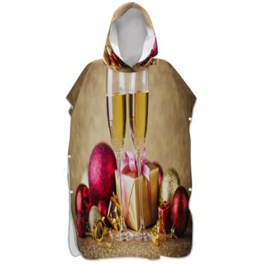 Imagem de Joisal Poncho de surfe trocador de roupão adulto praia banho com capuz toalhas plus size arte festival natal natal unissex adulto poncho com capuz