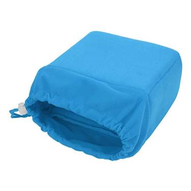 Imagem de Cryfokt Saco de Inserção de Câmera à Prova de Choque, Saco de Cordão Acolchoado para Câmera DSLR e Lente, 20 X 18 X 10 Cm, Leve (Azul)