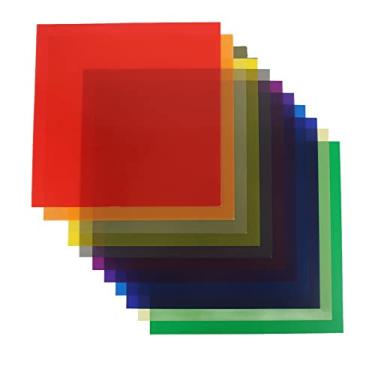 Imagem de GLOGLOW Outros Equipamentos Fotográficos Pacote de 11 Filtros de Gel para PC, Folhas Quadradas de 30x30 Cm para Fotografia Com Luz LED, Iluminação Estroboscópica de Estúdio, Conjunto de Filme de (11