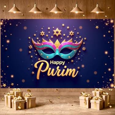 Imagem de Purim Celebration Jewish Holiday Festive Party Costume Theme Purim Event Banner Festival Confetti Acentos Festivo Para Festa à Fantasia Reunião Familiar