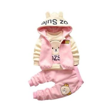 Imagem de Conjunto De Roupas De Inverno Para Meninos E Meninas, Casaco De Lã De 