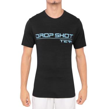Imagem de Camiseta Drop Shot Team 1.0 Preto e Azul-Masculino