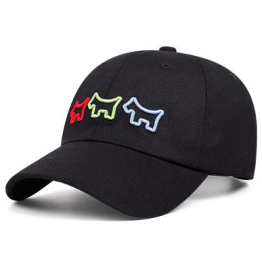 Imagem de Boné de beisebol, chapéus lisos de algodão, bordado colorido de cavalo