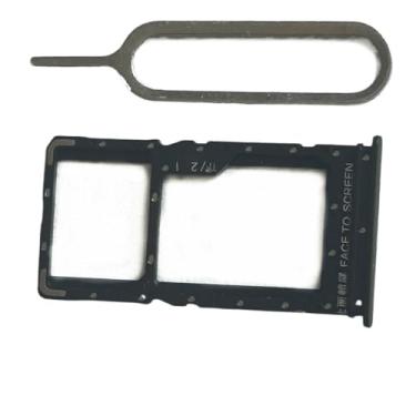 Imagem de zhxchzhi Bandeja de cartão SIM dupla OEM com compartimento + pino compatível com Infinix Spark go 2 KM4 peças pretas