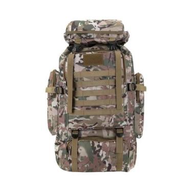 Imagem de Mochila Tática Camuflada De Grande Capacidade 80L, Impermeável, Em Tec