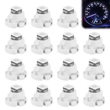 Imagem de TNJPSEK Pacote com 15 lâmpadas de painel de LED T3, base de 8 mm 3030 SMD LED conjunto de luz de instrumento de substituição para painel de aquecedor HVAC AC automotivo medidor de mudança de mudança