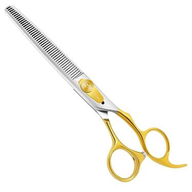 Imagem de HASHIMOTO Tesouras de desbaste para cães, 46 dentes, 18 cm, taxa de desbaste de 30%, leve, equilibrada, ergonomicamente projetada para tosadores profissionais de animais de estimação ou uso familiar