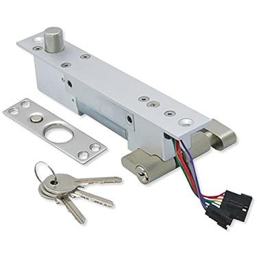 Imagem de Seco-Larm Fechadura elétrica SD-997A-GBQ, operação à prova de falhas, monitor de abrir/fechar porta (NO/C/NC), interruptor magnético detecta a posição da porta para travamento positivo, proteção